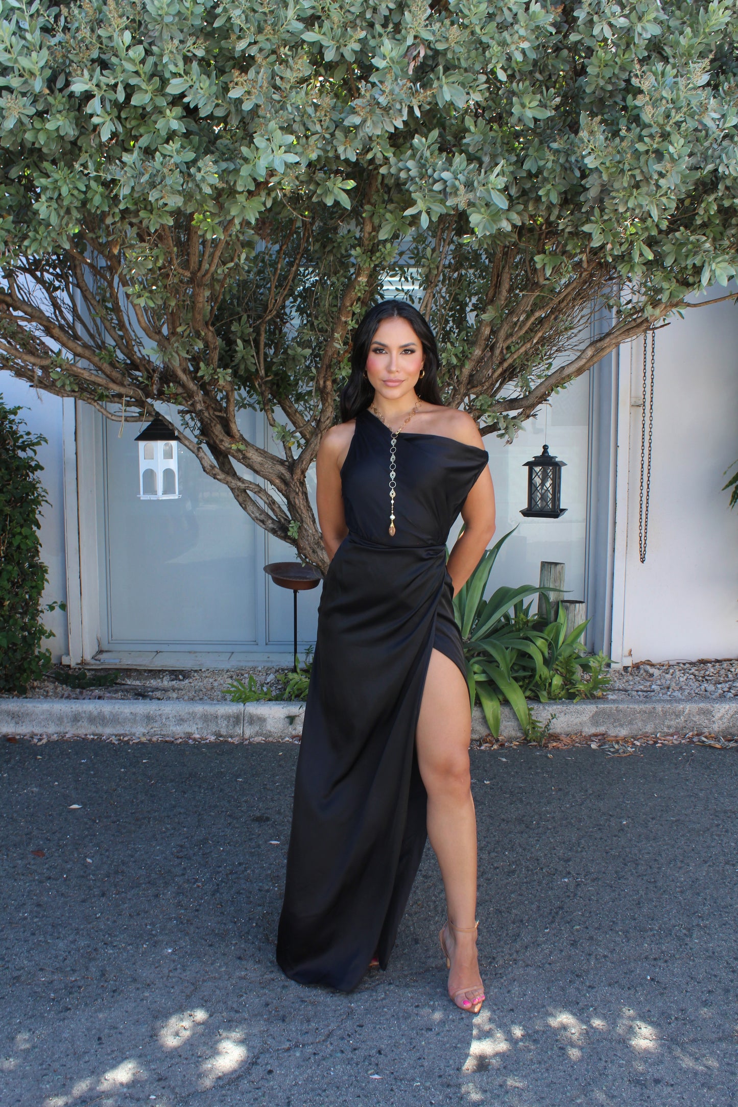 Jelina Silk Dress (Black)
