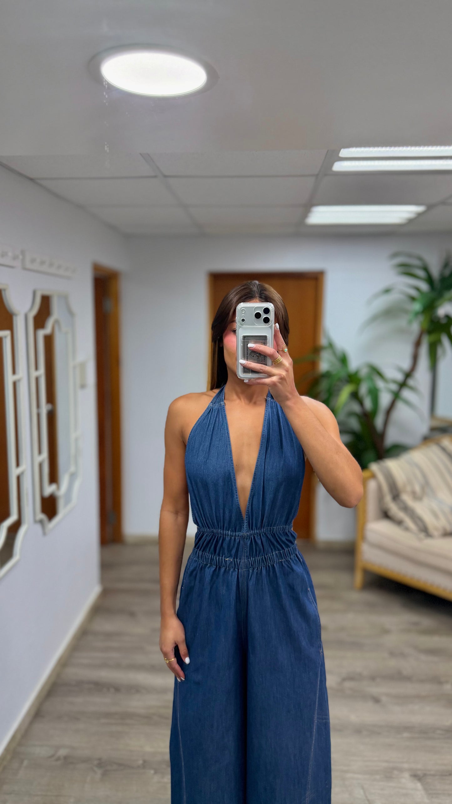 Olara Denim Jumpsuit