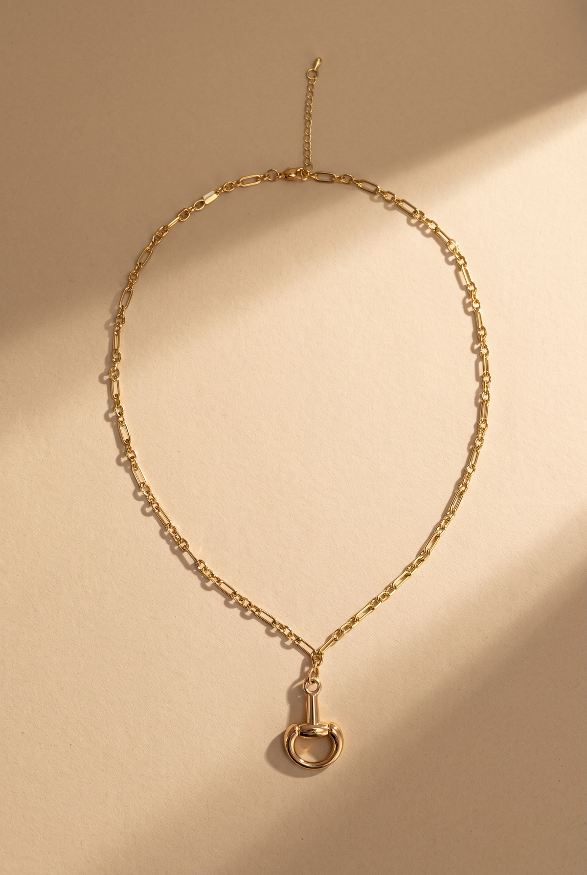 Horsebit Pendant - Small Gold