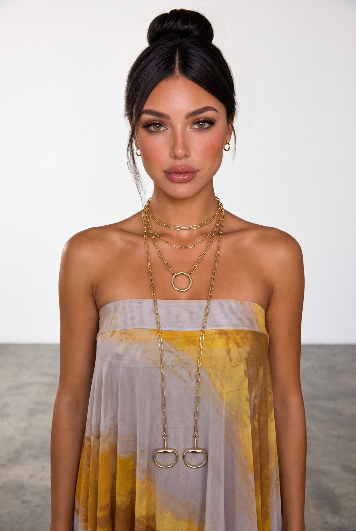 Horsebit Pendant - Double Gold