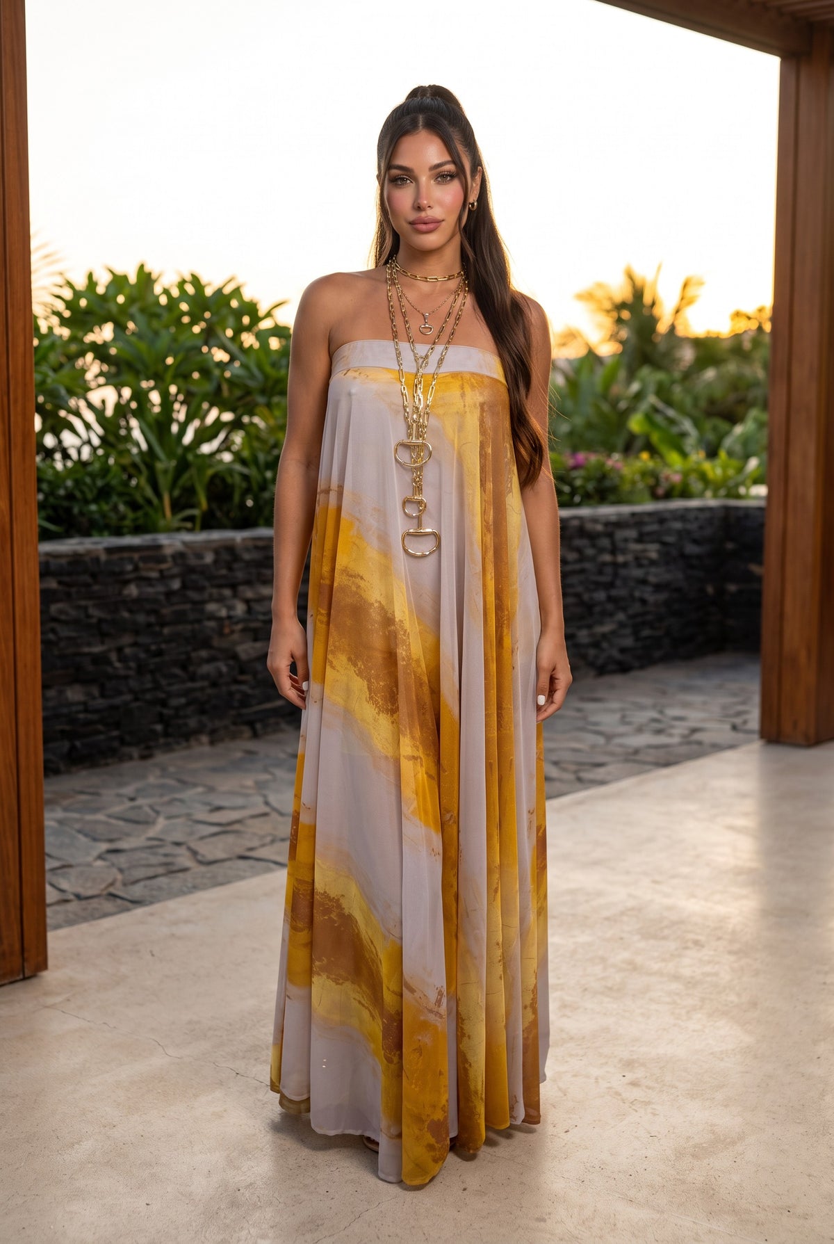 Marigold Strapless Maxi