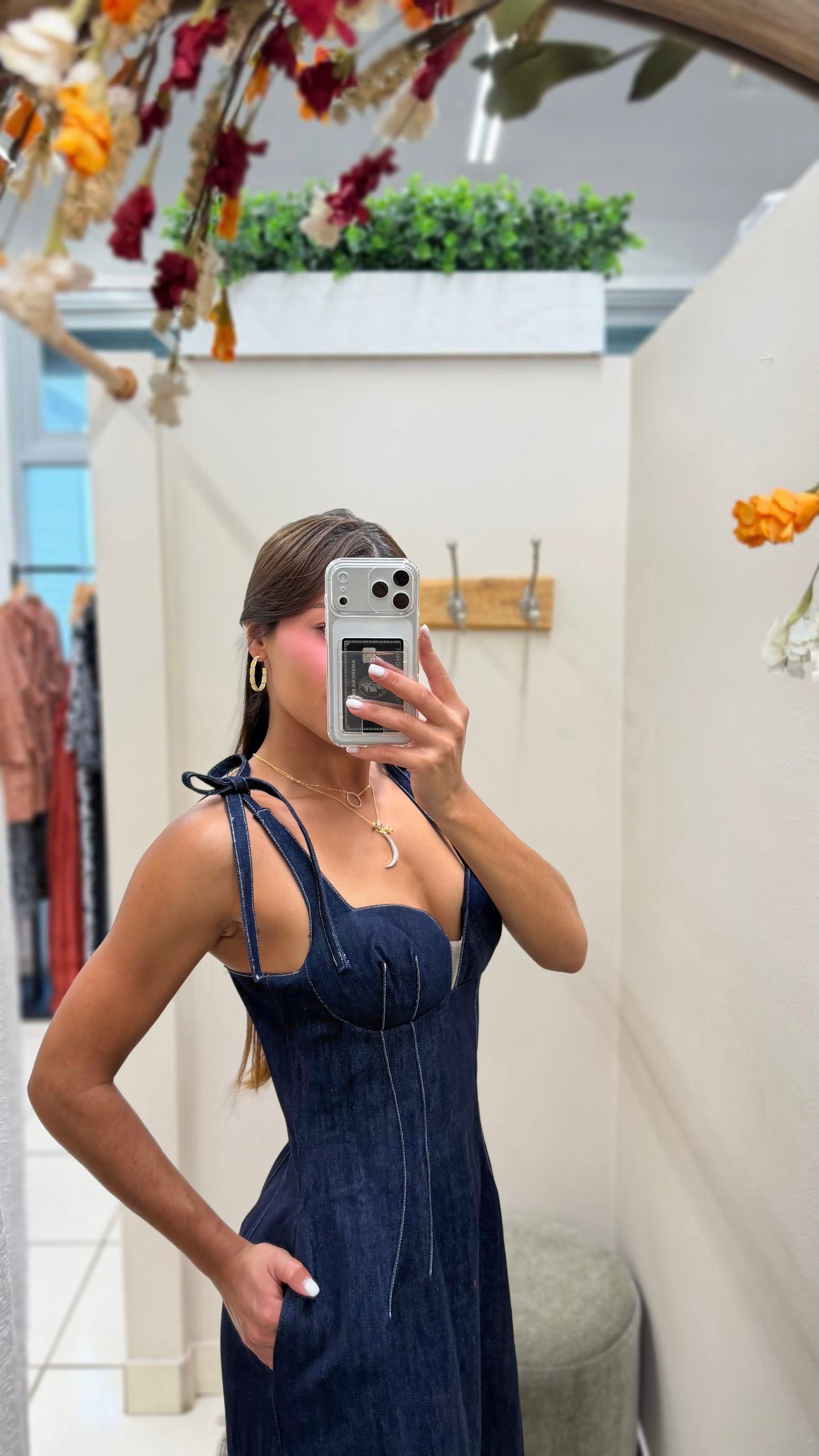 Indigo Linework Dress