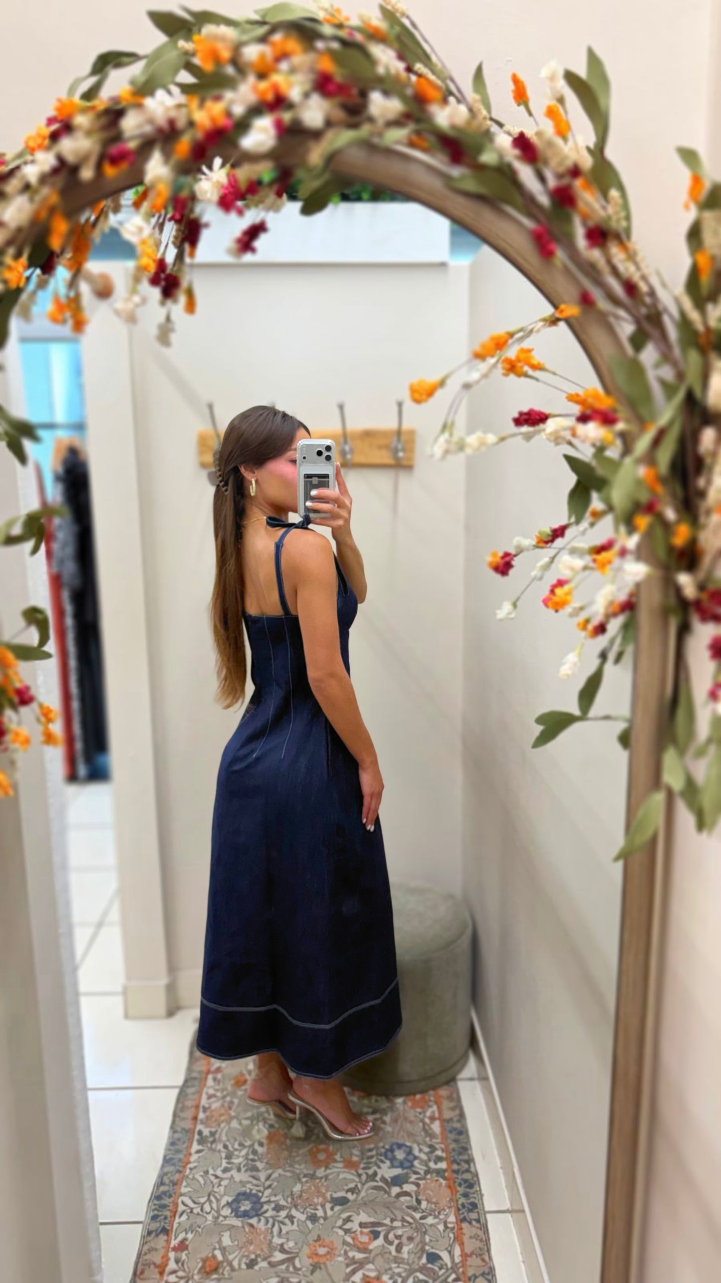 Indigo Linework Dress