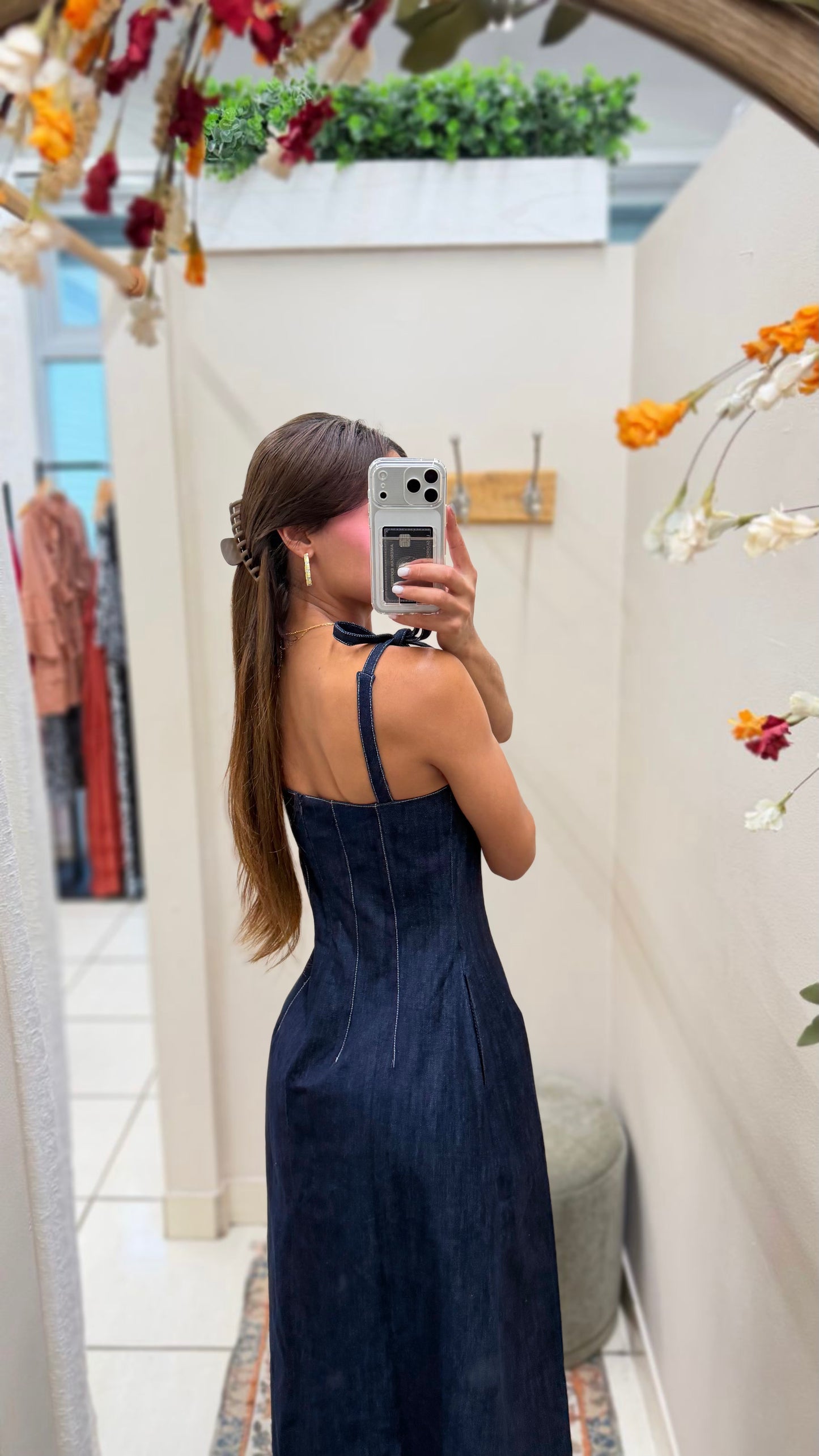 Indigo Linework Dress