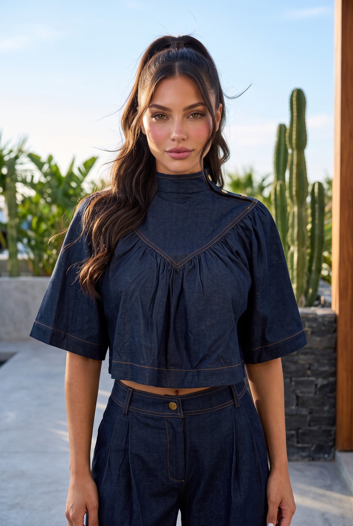 Yoke Denim Set