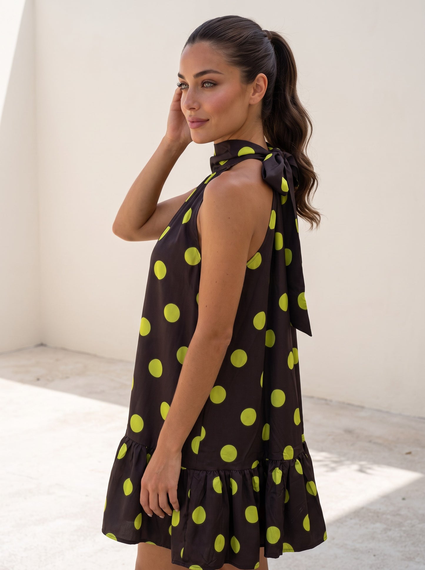 Dots Dress (Lime)