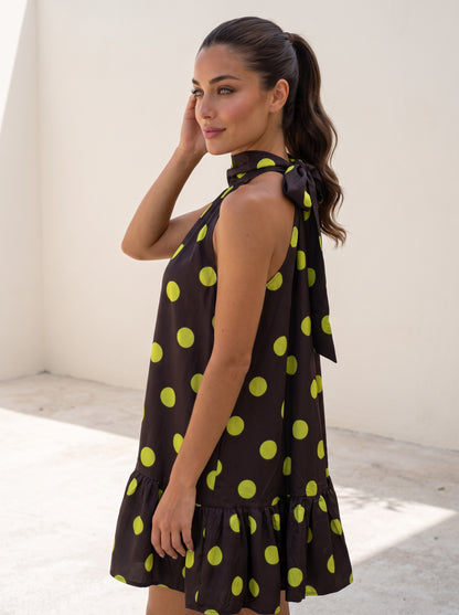 Dots Dress (Lime)