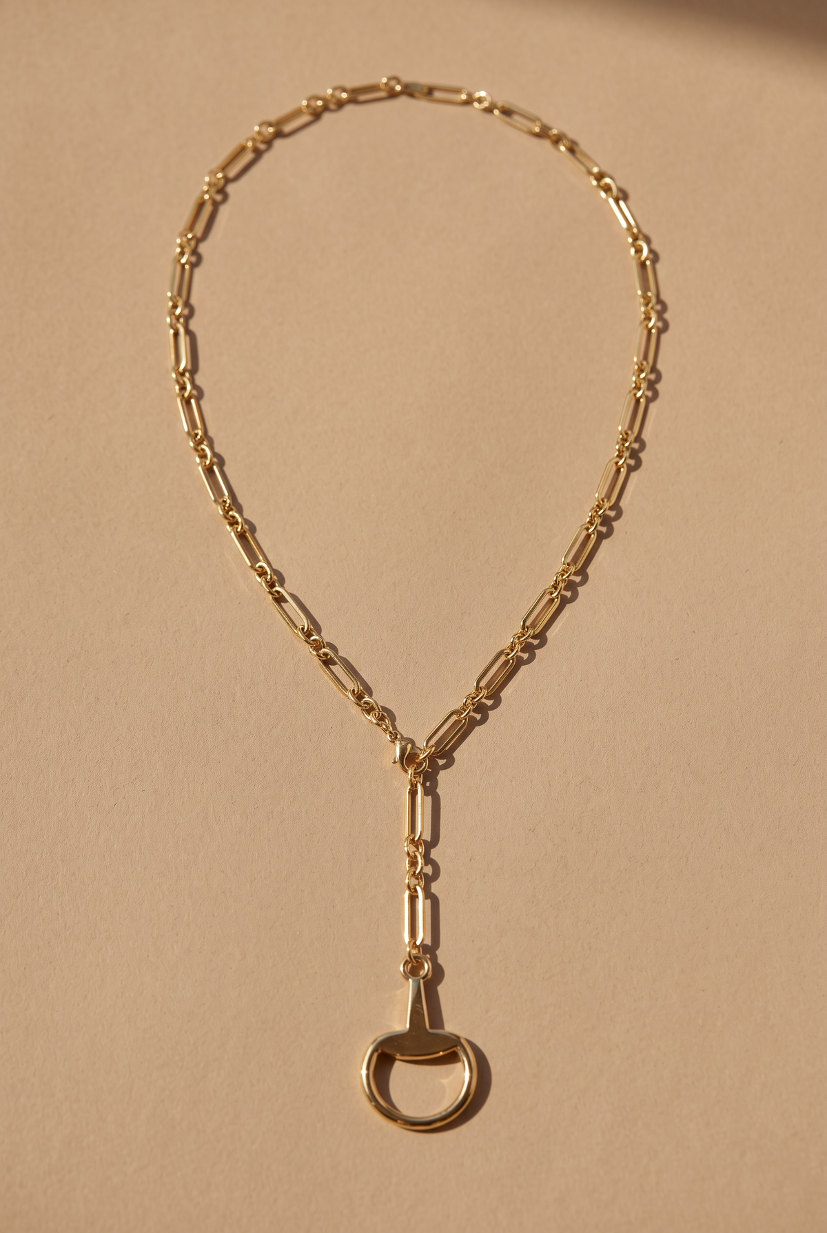 Horsebit Pendant - Medium Gold