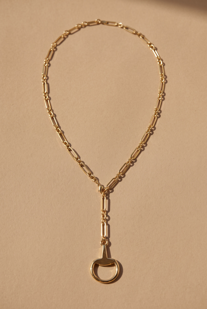 Horsebit Pendant - Medium Gold