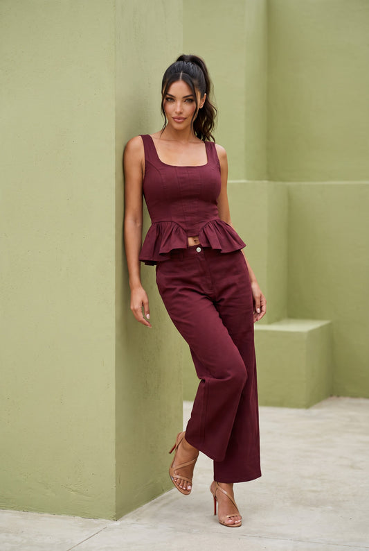 Ruffle Waist Set