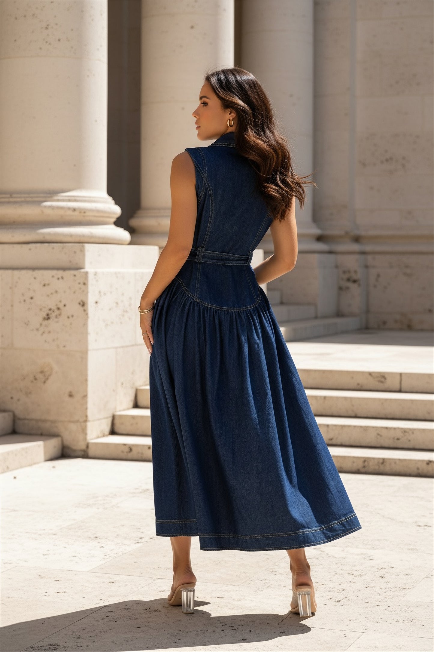 Denim Column Dress