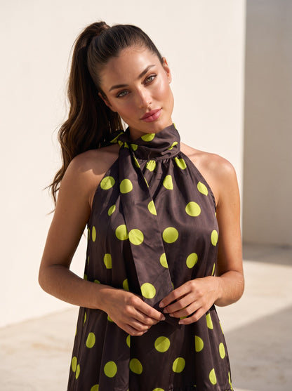 Dots Dress (Lime)