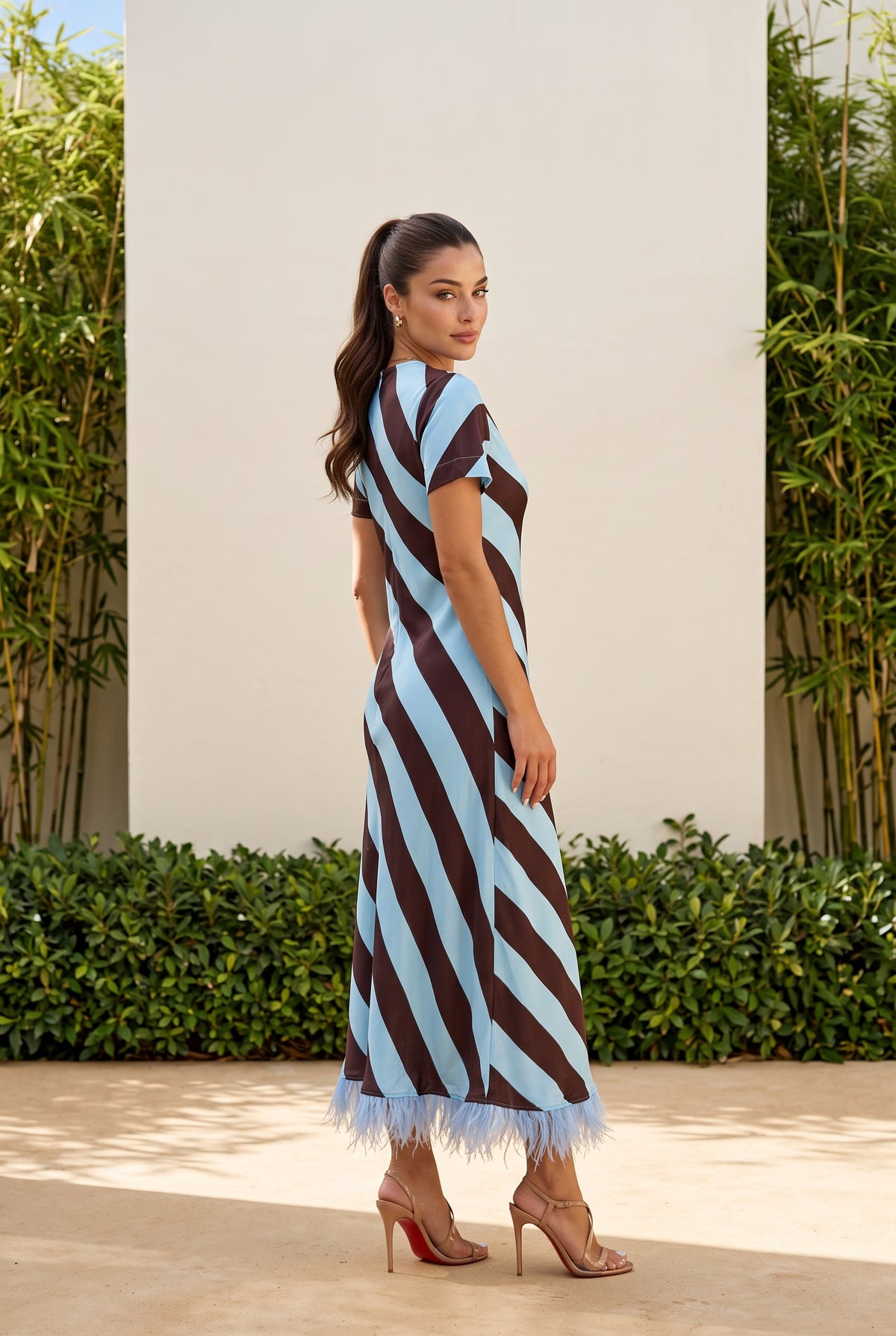 Ski Blue Stripes Dress