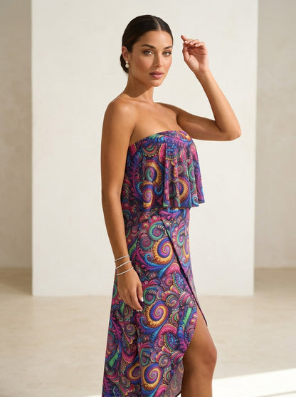 Magenta Skirt Set