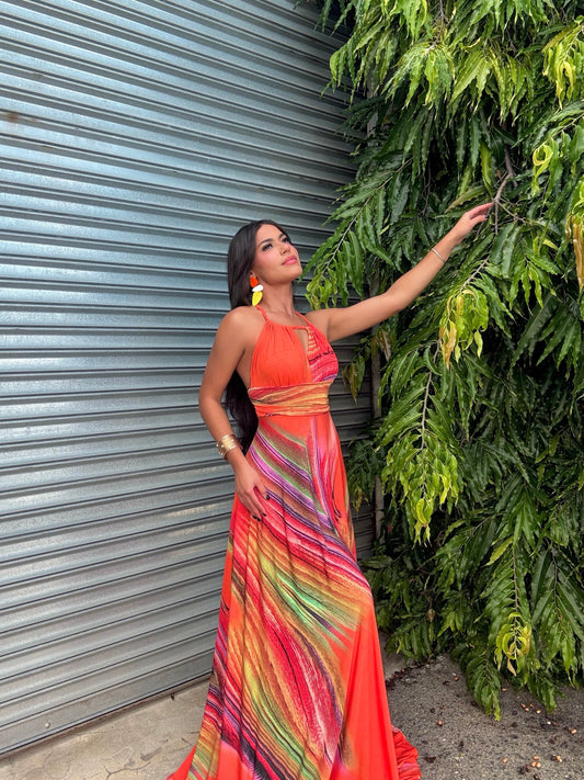 Tangerine Maxi Dress