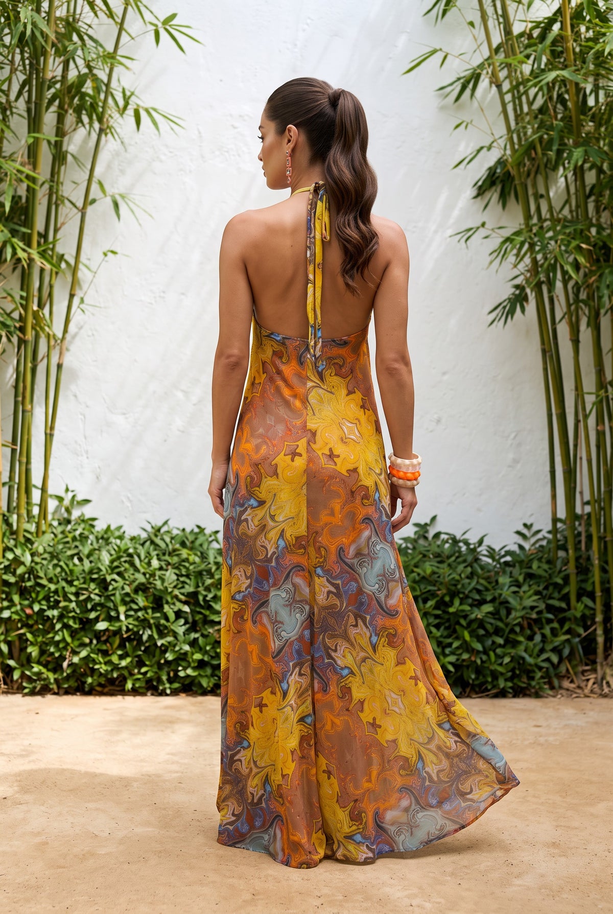 Ambar Fringe Halter Dress