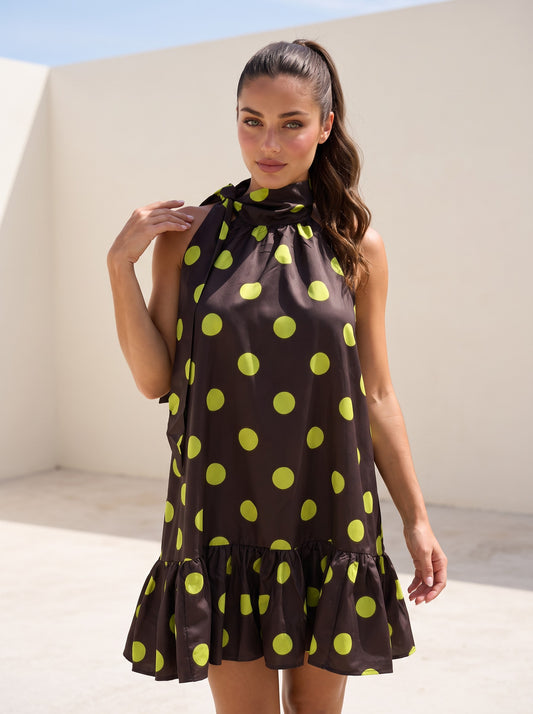 Dots Dress (Lime)