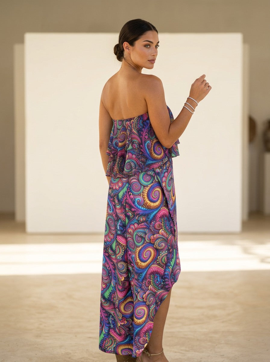Magenta Skirt Set