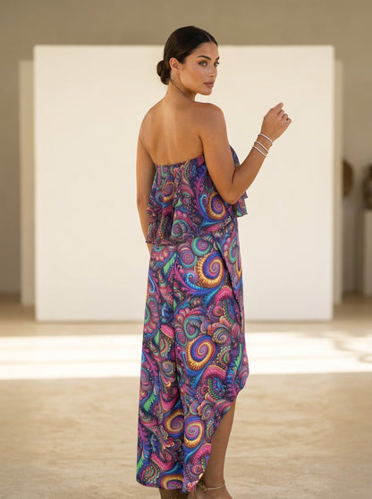 Magenta Skirt Set