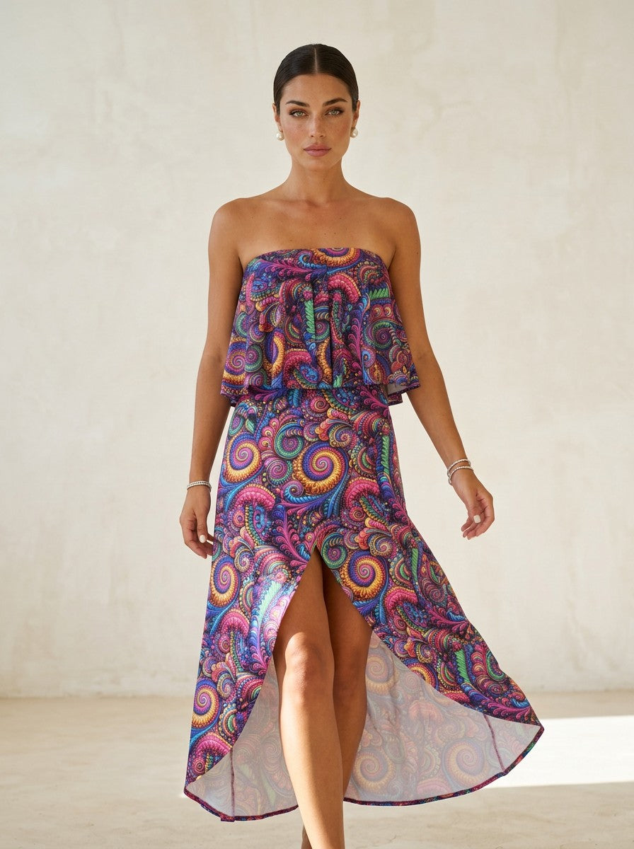 Magenta Skirt Set