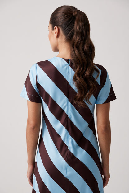 Ski Blue Stripes Dress