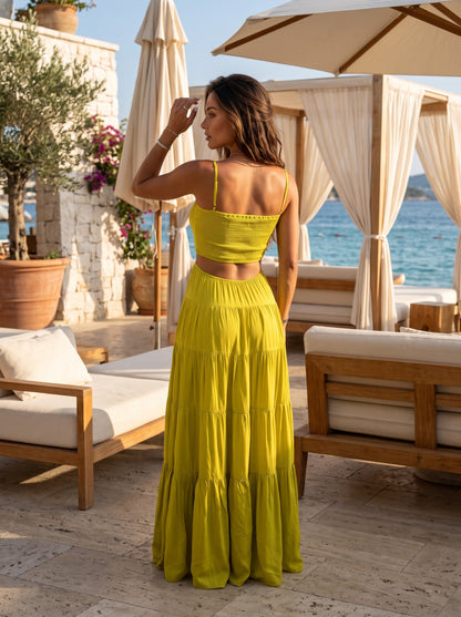 Limonaria Tiers Maxi Dress