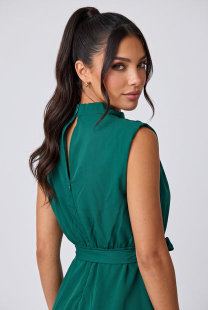 Funnel Neck Dress (Green)