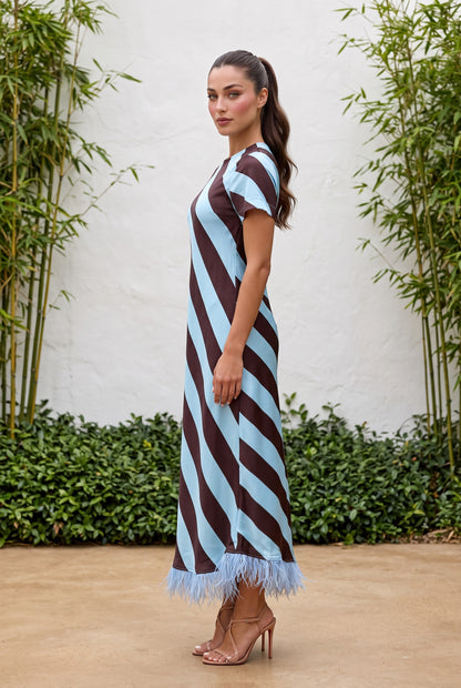 Ski Blue Stripes Dress