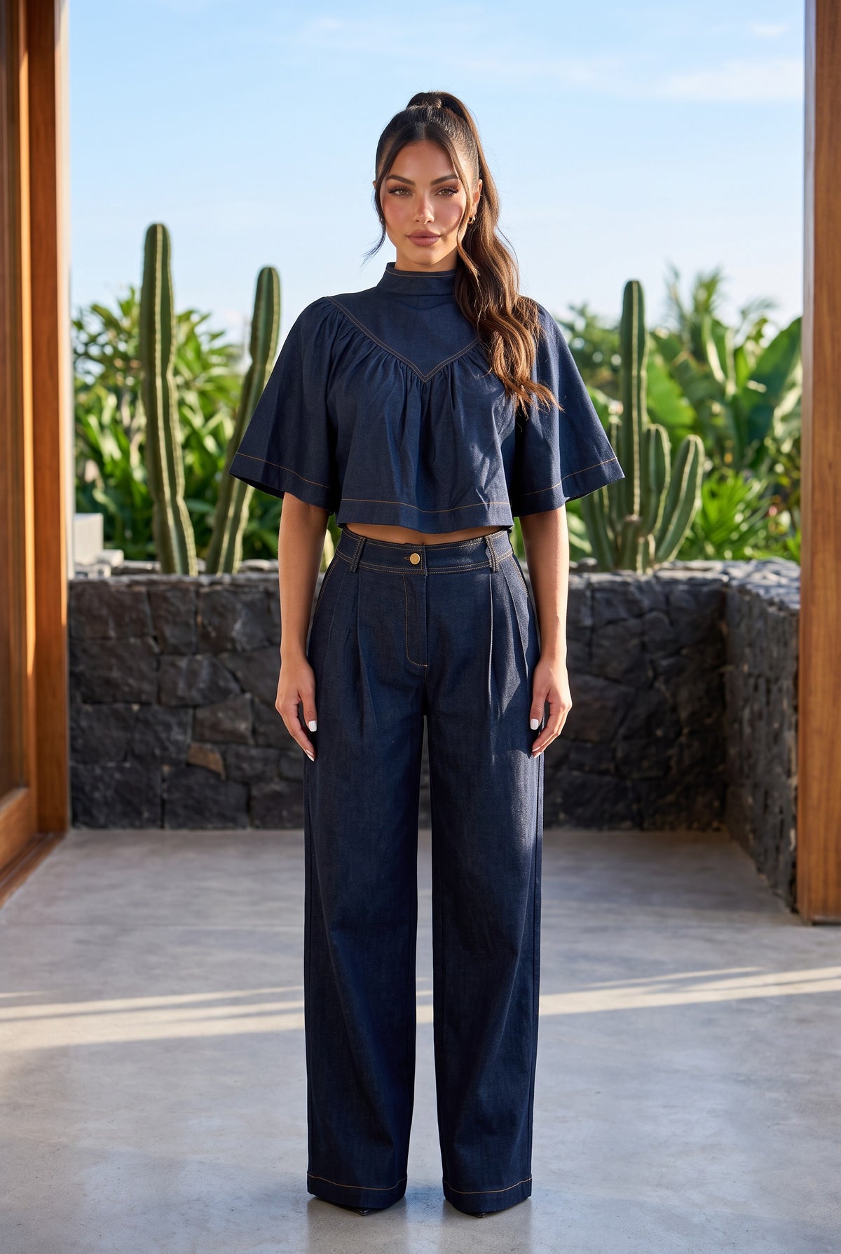 Yoke Denim Set
