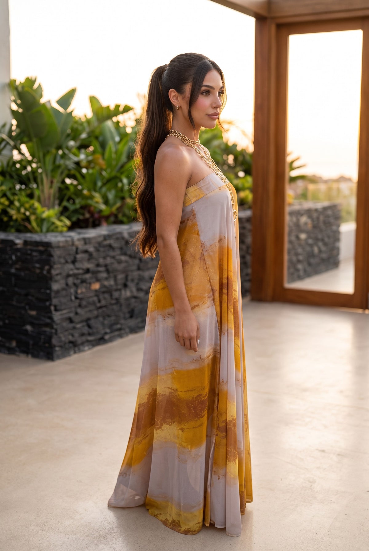 Marigold Strapless Maxi