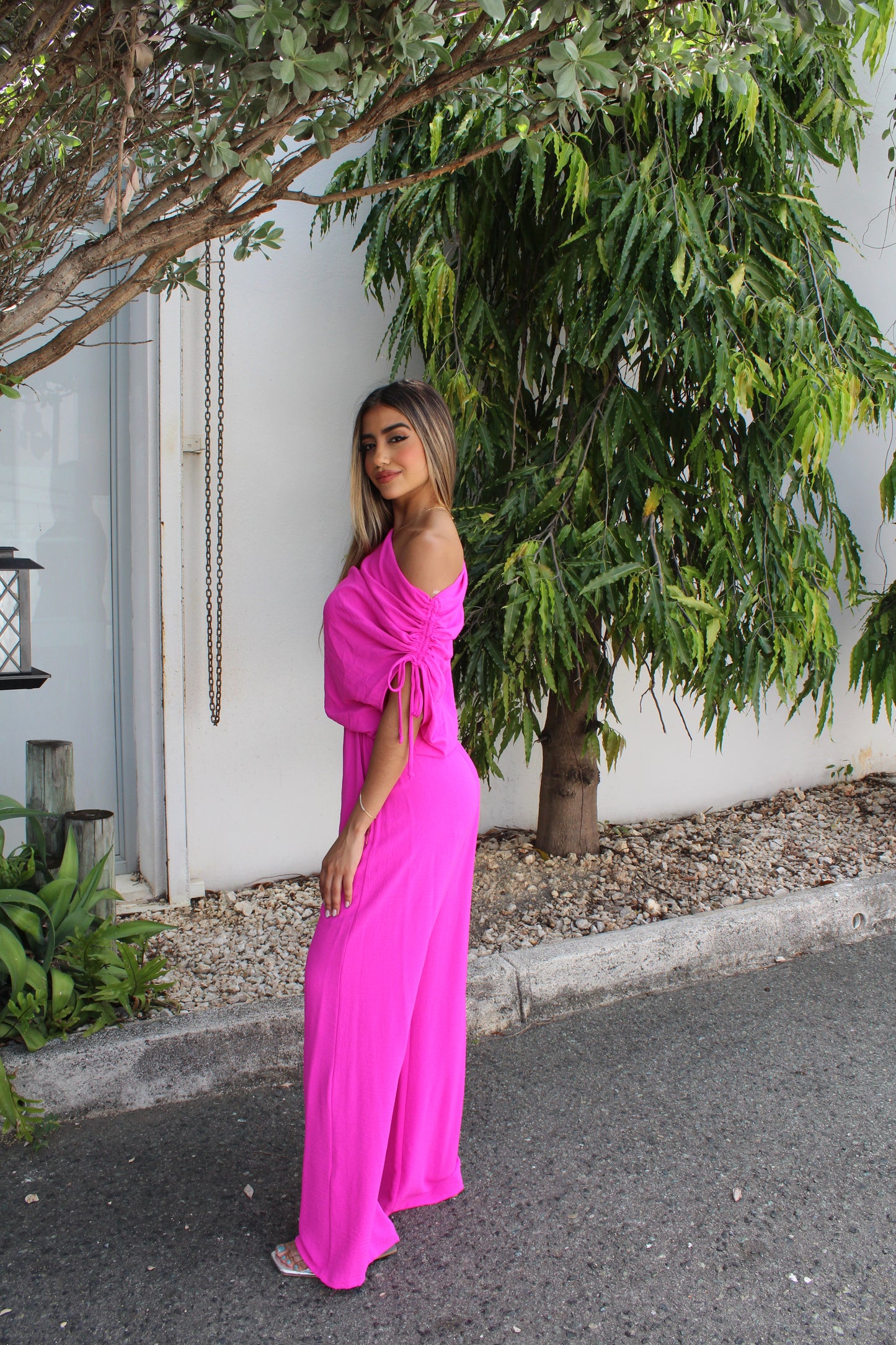 Glaviana Jumpsuit (Fuchsia)
