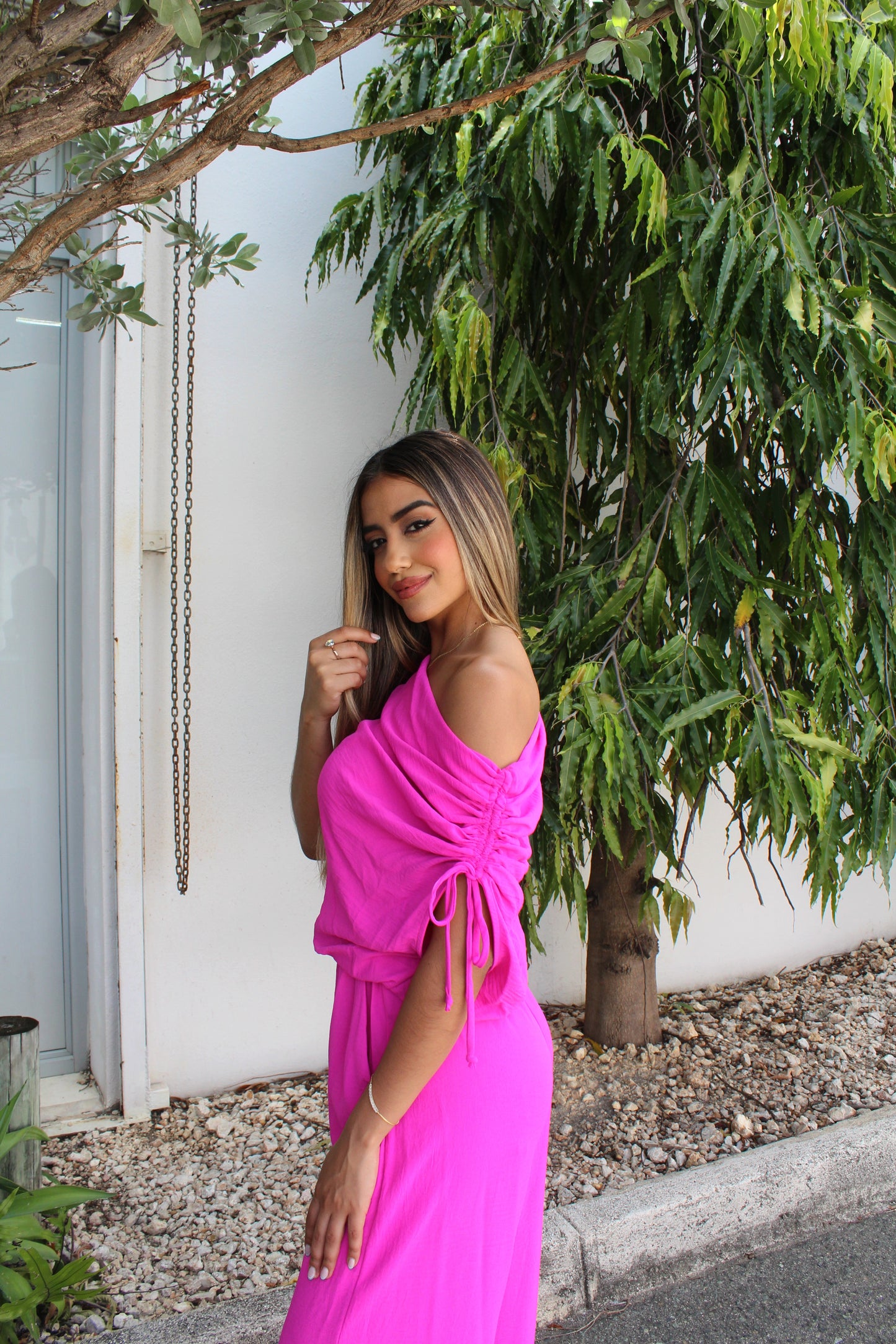 Glaviana Jumpsuit (Fuchsia)