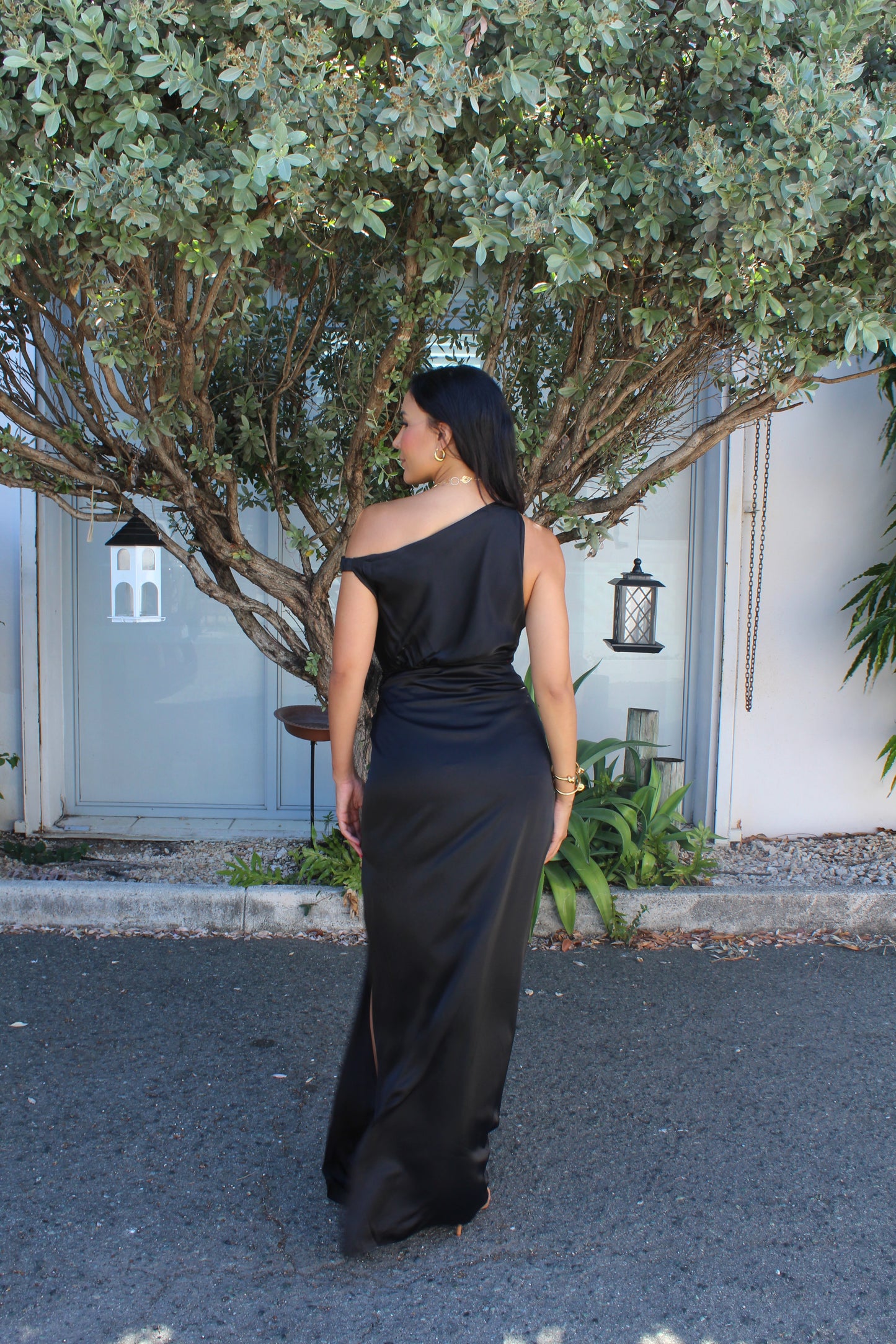 Jelina Silk Dress (Black)