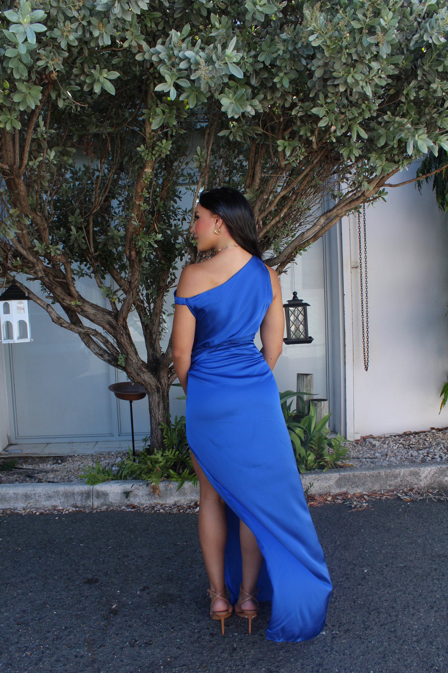 Jelina Silk Dress (Blue)