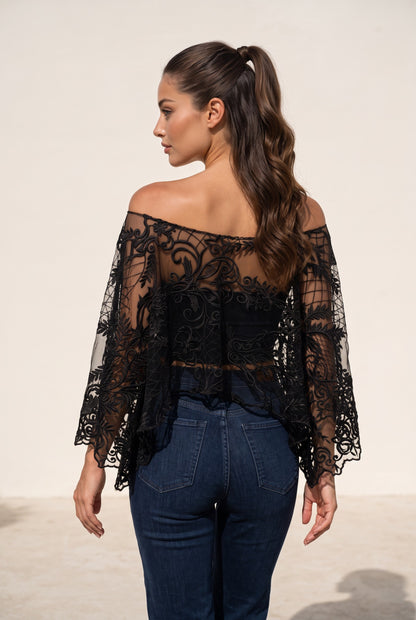 Alhambra Tunic Top (Black)