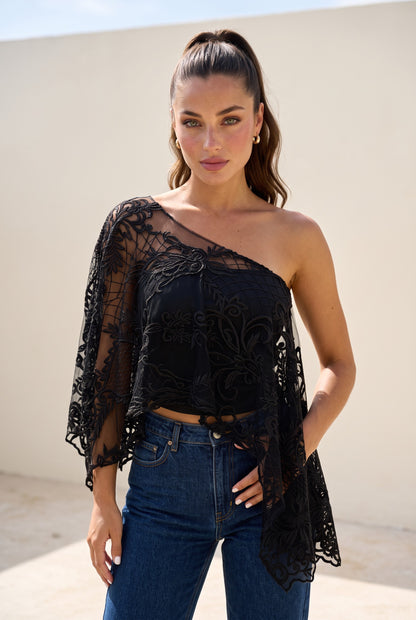 Alhambra Tunic Top (Black)