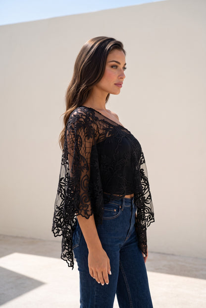 Alhambra Tunic Top (Black)
