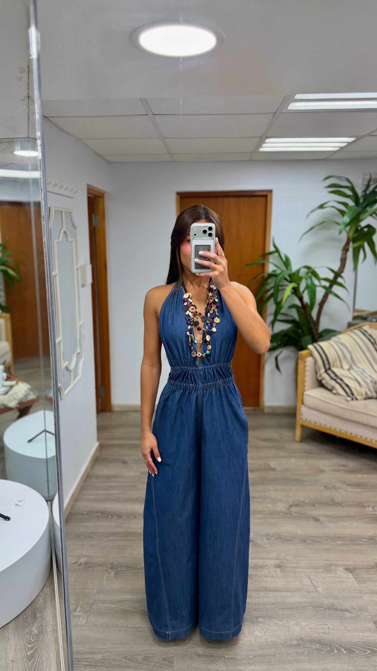 Olara Denim Jumpsuit