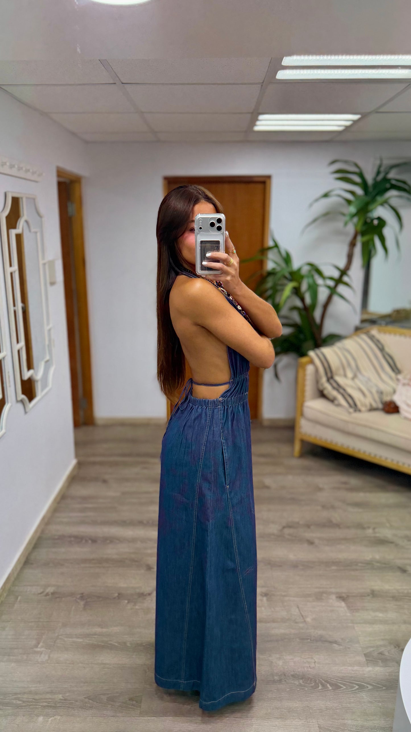 Olara Denim Jumpsuit