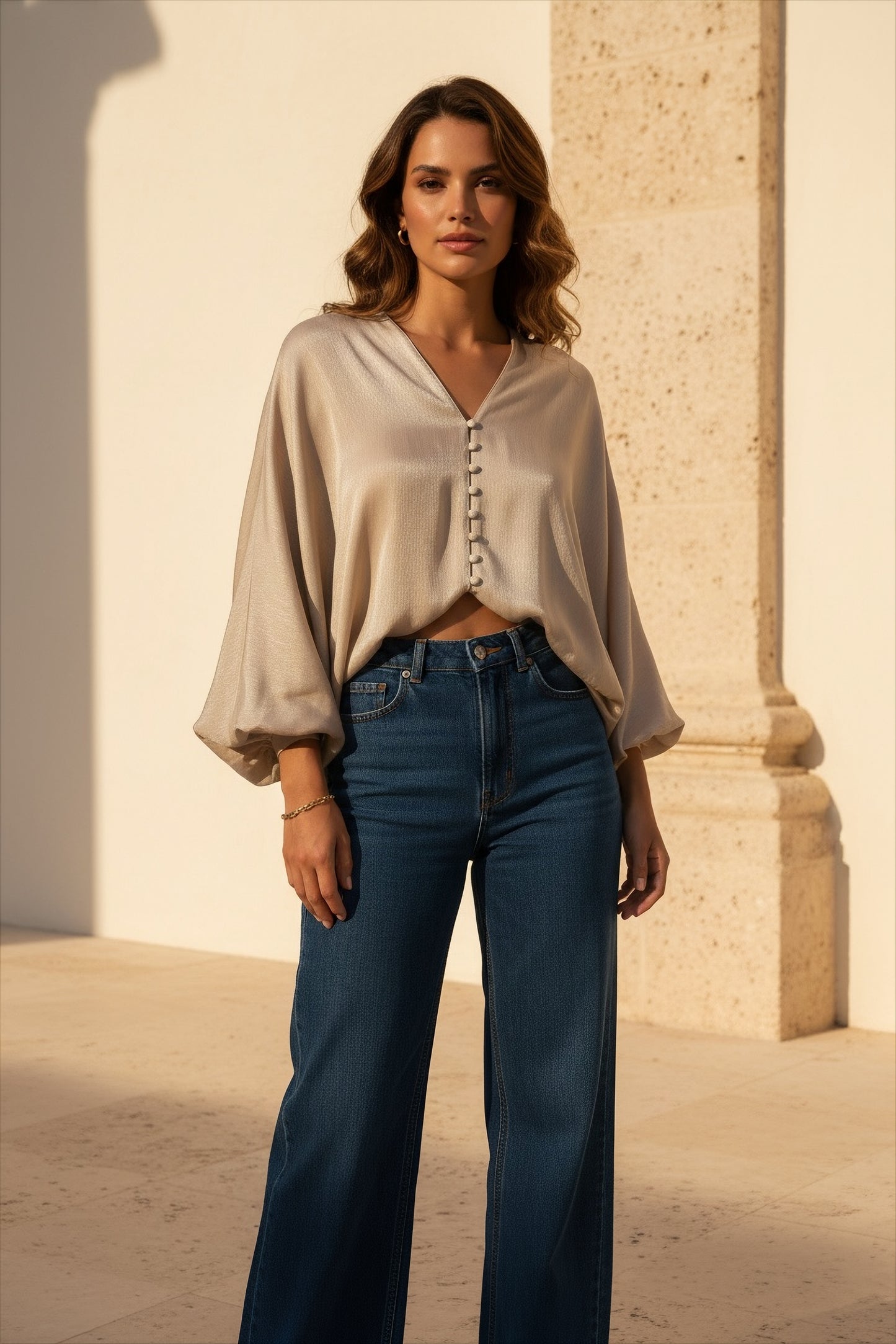 Talis Blouse (Soft Taupe)