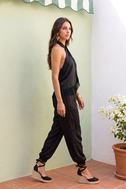 Black Fringe Set