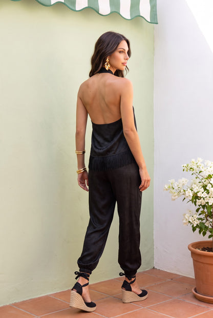 Black Fringe Set