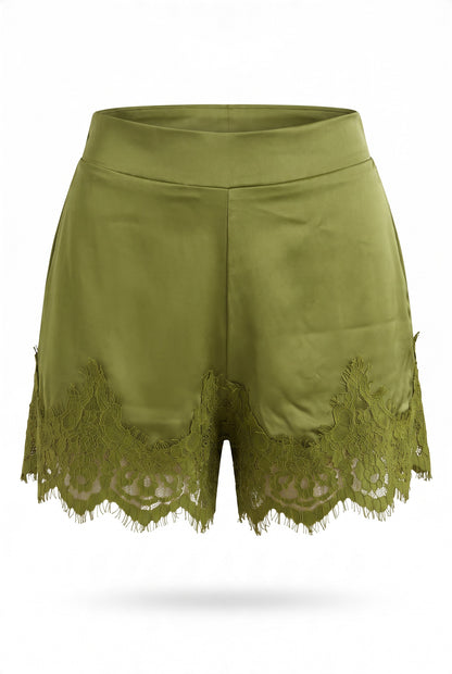 Olive Satin Set