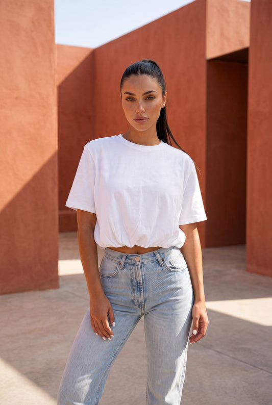 White Bubble Tee